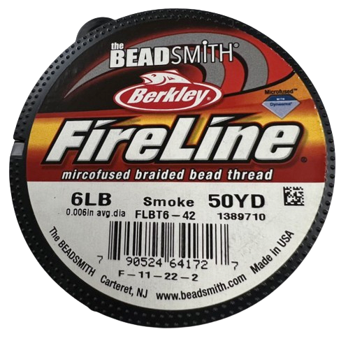 Berkley, Berkley 6lb Beadsmith Fireline Smoke 55 Yards filo per perline