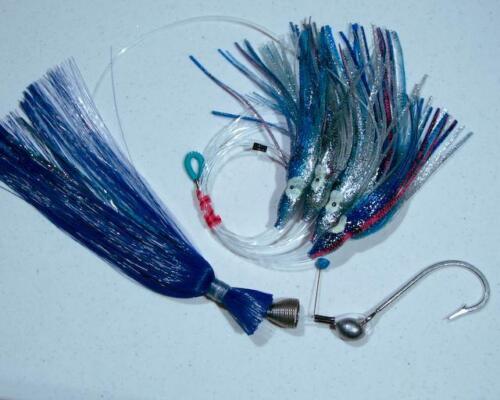 Caramelle all'acqua blu, Blue Water Candy Super Star Fishing Rig, calamaro blu, 4 1/4"