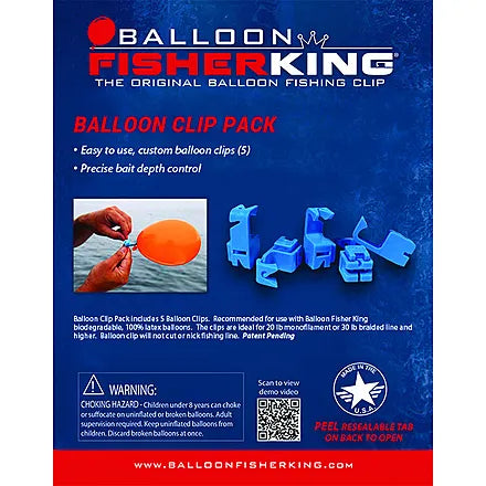 Pescatore di palloncini King, Confezione di clip per palloncini Balloon Fisher King Heavy Mono