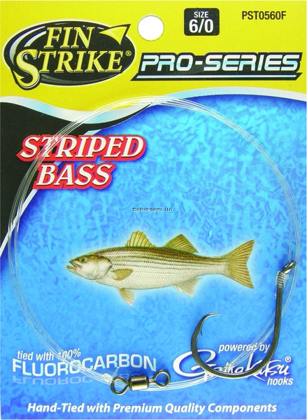 Colpo di pinna, Fin Strike Pro Series Striped Bass Rig Octopus Cir Hk & Fluoro, Blk, w/SPRO