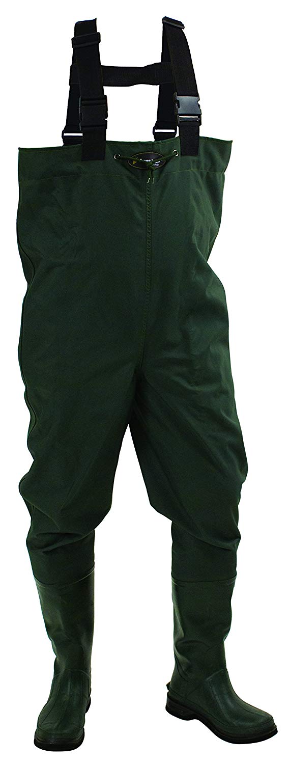 Frogg Toggs, Frogg Toggs 2715243-7 Cascades Poly/Rubber Bootfoot Chest Wader Cleated Taglia 7