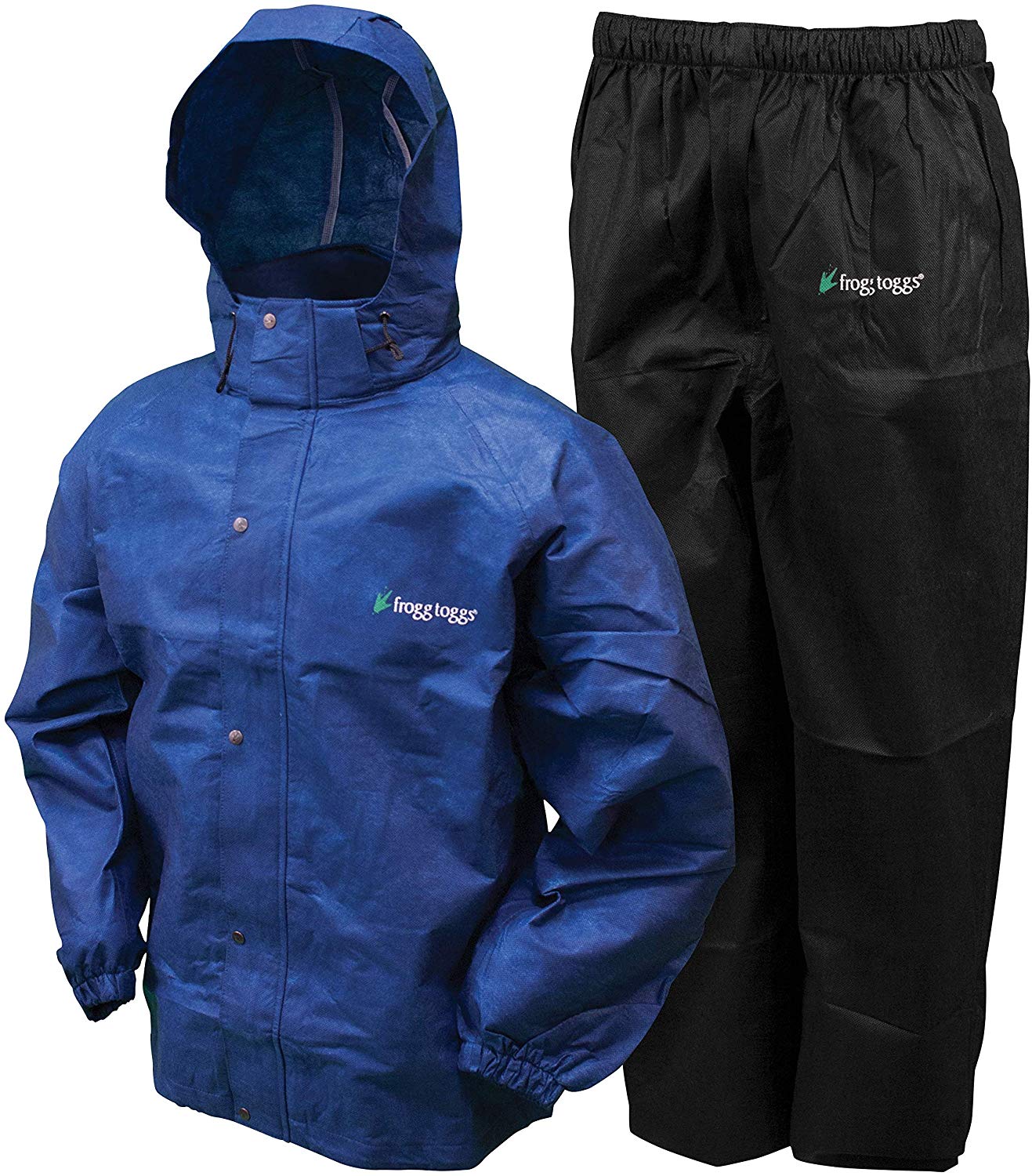 Frogg Toggs, Frogg Toggs All Sport Rain Suit, giacca blu reale/pantaloni neri, taglia piccola