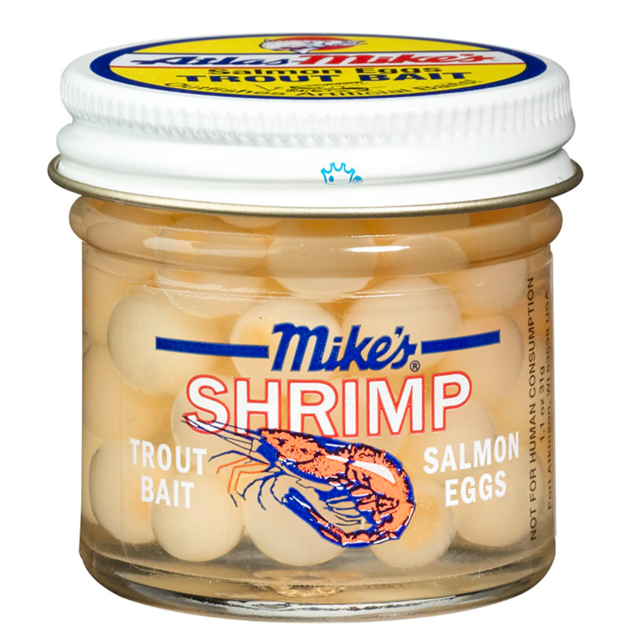 ZIO MIKES, Mike's Shrimp Salmon Eggs White Barattolo da 1,1 once