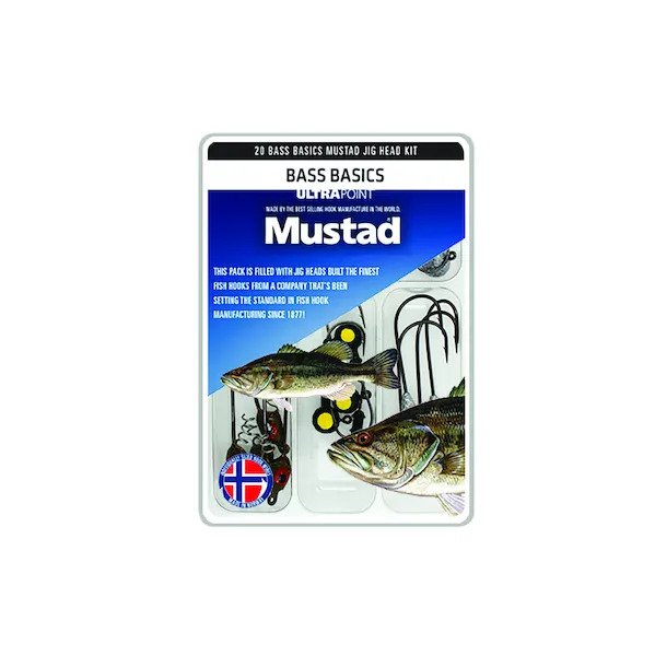 Mustad, Mustad Bass Basics Jighead Kit, 20/Pack