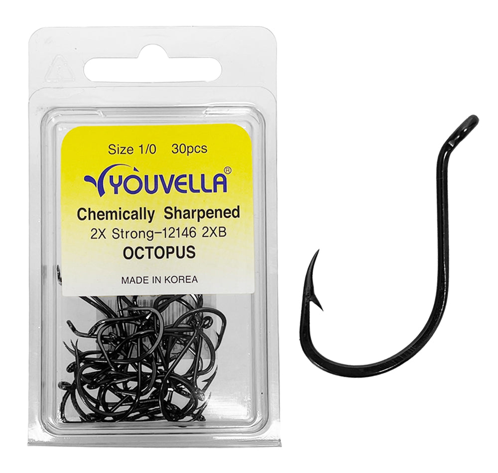 Youvella, Youvella 2X Strong Octopus Hook 30pce Value Pack